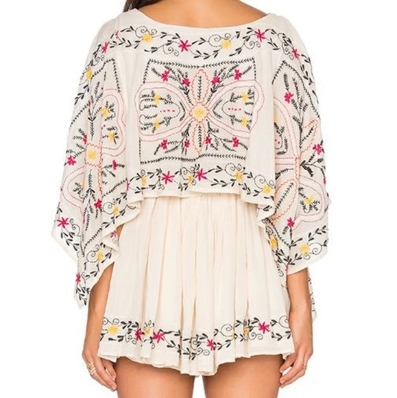 Free people embroidered Ivory dress size s - Picture 4 of 6